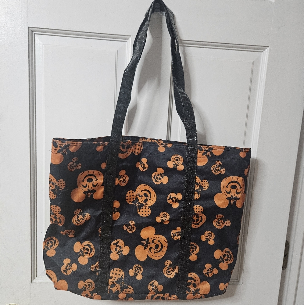 Disney Halloween 2021 Pumpkin Mickey Minnie Mouse Tote